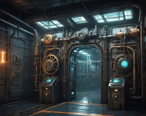 arktika,instrumentarium,airlock,levator,portal,engine room,ptu,spaceship interior,mining facility,sulaco,metallic door,undock,corpus,tabernacles,vault,refineria,cyberia,blackgate,labyrinthian,barotrauma,Conceptual Art,Fantasy,Fantasy 25