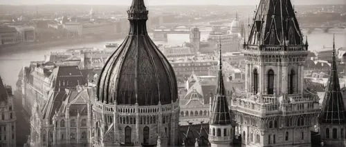 cologne panorama,hungarian parliament building,cologne,spires,koln,danube bank,cologne cathedral,13 august 1961,praag,budahn,budapesti,viena,hohenzollerns,messeturm,berlins,lipstadt,budaj,hungaria,steeples,neogothic,Illustration,Black and White,Black and White 11