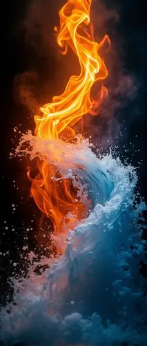 fire and water,fire background,dancing flames,flame spirit,splash photography,flame of fire