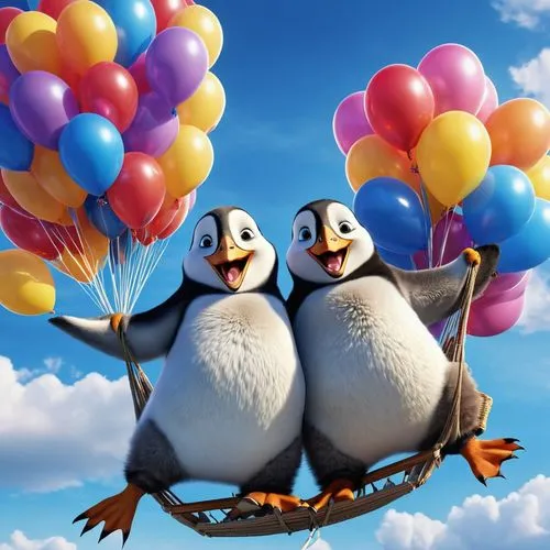 penguin balloons,owl balloons,penguin couple,animal balloons,balloons flying,balloonists,bird couple,couple boy and girl owl,gliders,pinguine,parrotbills,kites balloons,birlas,cute cartoon image,happy birthday balloons,pinguis,balloon trip,balloon fiesta,two pigeons,tandem gliders,Photography,General,Realistic