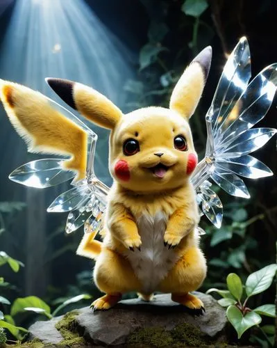 pichu,springmann,eevee,pikachu,pika,mbachu,Illustration,Realistic Fantasy,Realistic Fantasy 14