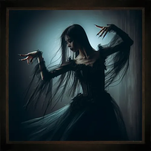 Extender y completar la imagen,dance of death,danse macabre,gothic portrait,gothic woman,dark art,dark gothic mood,vampire woman,dark portrait,vampire lady,rusalka,mystical portrait of a girl,gothic f