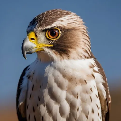 falcon,a close up of a bird with a yellow beak,saker falcon,lanner falcon,aplomado falcon,gyrfalcon,portrait of a rock kestrel,new zealand falcon,Photography,General,Natural