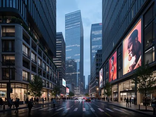 renderings,yonge,new york streets,hudson yards,citycenter,wangfujing,costanera center,3d rendering,shinjuku,5th avenue,maisonneuve,tishman,transbay,business district,megaproject,torontos,xujiahui,toronto,citydev,citicorp