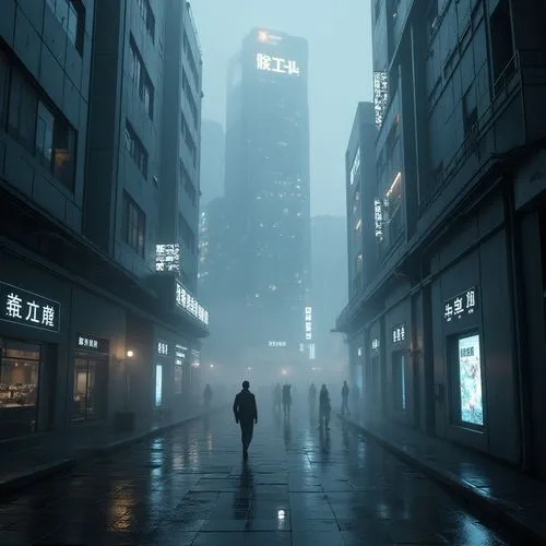 bladerunner,mist,dense fog,fog,atmospheres,the fog,shinjuku,foggy,cyberpunk,shanghai,high fog,noir,dishonored,enshrouded,early fog,atmosfera,metropolis,atmosphere,eerie,alleyway,Photography,General,Realistic