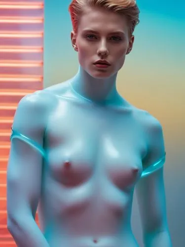 neon body painting,bodypaint,aquaria,dietzen,a wax dummy,artist's mannequin,Photography,Artistic Photography,Artistic Photography 03