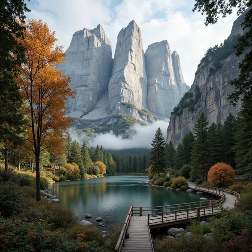 autumn mountains,beautiful landscape,fantasy landscape,landscape background,fall landscape,mountain landscape,nature landscape,autumn landscape,landscapes beautiful,yosemite park,nature wallpaper,landscape nature,mountainlake,yosemite,world digital painting,mountain scene,rivendell,dolomites,mountainous landscape,nature background