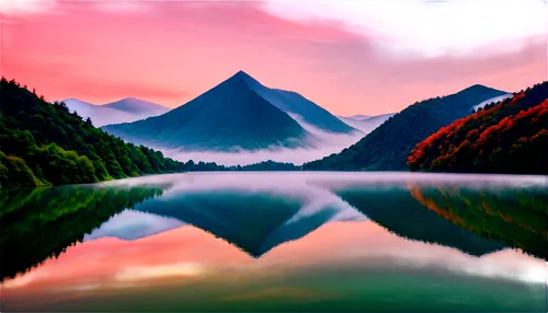 landscape background,nature background,mountain lake,mountain landscape,virtual landscape,mountainlake,mountainous landscape,autumn mountains,alpine lake,mountain sunrise,fantasy landscape,mountain scene,nature landscape,evening lake,acid lake,mountains,mountain world,beautiful lake,high mountain lake,3d background,Illustration,Retro,Retro 11