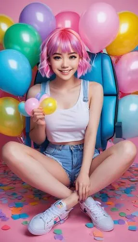 pink balloons,colorful balloons,bubblegum,pink background,bonbon,fundora,bubble gum,vi,lazytown,pamyu,pinkola,pink hair,kpp,marmie,rainbow color balloons,bonbons,cupcake background,colorful background,pinklao,gumballs,Illustration,Vector,Vector 07