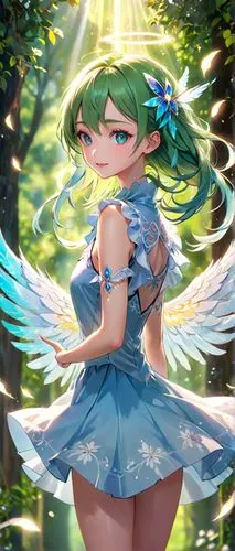 sanae,anjo,fae,michiru,angelil,navi,Anime,Anime,Realistic