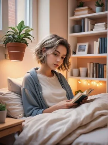 blonde woman reading a newspaper,girl studying,woman on bed,girl in bed,femtocells,girl with cereal bowl,smart home,eero,woman drinking coffee,coziness,hygge,blonde sits and reads the newspaper,microstock,relaxed young girl,bedside lamp,marzia,cozily,cretu,lectura,relaxing reading,Conceptual Art,Sci-Fi,Sci-Fi 15