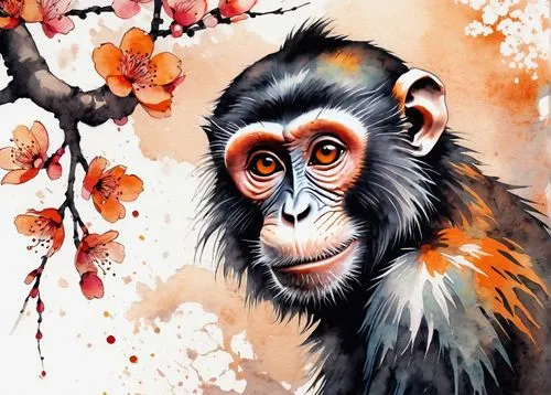 mangabey,macaque,chimpanzee,macaca,cercopithecus,primate,chimpansee,long tailed macaque,monke,francois langur,uakari,bonobo,crab-eating macaque,lutung,animal portrait,monkey,primatology,propithecus,macaques,palaeopropithecus,Conceptual Art,Graffiti Art,Graffiti Art 12