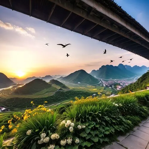 roof landscape,windows wallpaper,scenic bridge,landscape background,guilin,beautiful landscape,ha giang,south korea,mountainous landscape,the valley of flowers,wenchuan,southeast switzerland,nature wallpaper,guizhou,yangshao,roof garden,background view nature,skybridge,mountain landscape,yunnan