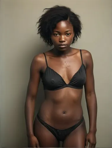 African girl with freckles,an african girl posing in a bikini,ebony,ikpe,danai,toccara,black skin,dark chocolate,Photography,Documentary Photography,Documentary Photography 28