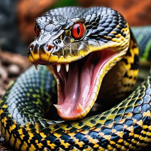 yellow python,vipera,venomous snake,lampropeltis,nonvenomous,african house snake,vasoconstrictor,reticulatus,pitviper,hypsilophodon,bluetongue,grass snake,trimeresurus,anacondas,bothrops,venomous,green python,anaconda,envenomation,carpet python,Photography,General,Realistic