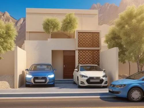 3d rendering,garages,fresnaye,driveways,blue doors,3d albhabet,Photography,General,Realistic