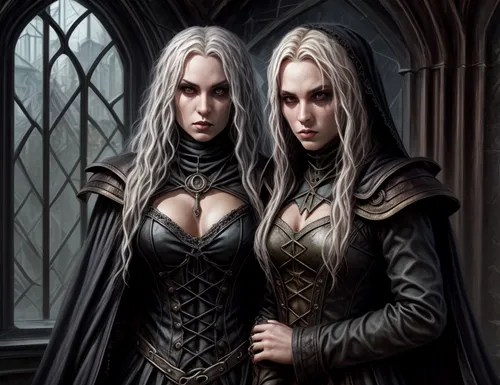 Gothic ,gothic portrait,dark elf,elves,elven,gothic fashion,gothic,gothic style,heroic fantasy,vampires,staves,fantasy art,sisters,dark gothic mood,angels of the apocalypse,clergy,massively multiplaye