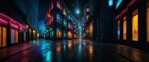 alley,alleyway,colorful city,alleyways,soho,alleycat,colored lights,sidestreet,urban,noir,metropolis,cityscape,bladerunner,tokyo city,nacht,cyberpunk,city at night,nightshades,tokyo,vapor