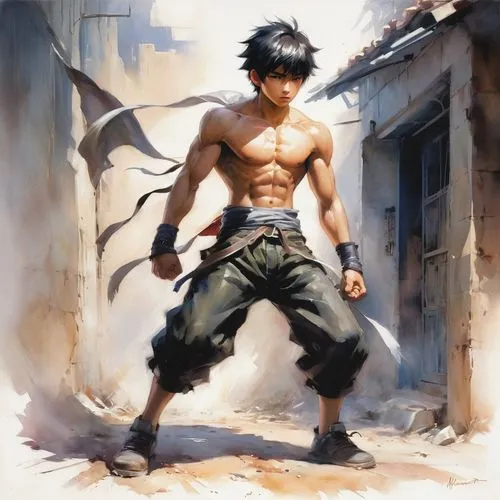 dragon slayer,swordsman,dragon li,black dragon,nine-tailed,fighter,dragon of earth,dragon slayers,swordsmen,kenjutsu,katakuri,fighting stance,martial arts,blacksmith,fighter destruction,japanese martial arts,shuriken,warrior,fantasy warrior,anime cartoon,Conceptual Art,Oil color,Oil Color 03