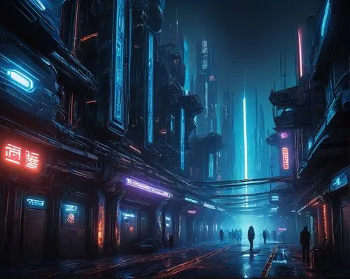 cybercity,cyberpunk,cybertown,bladerunner,metropolis,cyberia,alleyway,coruscant,microdistrict,polara,alley,kaidan,cyberscene,fantasy city,cityscape,cyberport,shanghai,futuristic landscape,synth,dystopian,Art,Classical Oil Painting,Classical Oil Painting 17