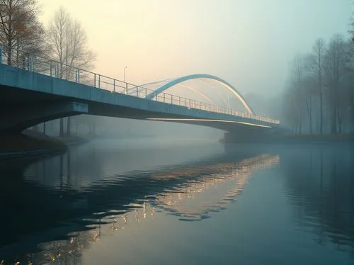 foggy landscape,brug,morning mist,hohenzollern bridge,autumn fog,bridge,danube bridge,morning fog,foggy day,viola bridge,hanging bridge,soundbridge,rainbow bridge,overbridges,angel bridge,north baltic canal,pont,scenic bridge,pictbridge,centerbridge,Photography,General,Realistic