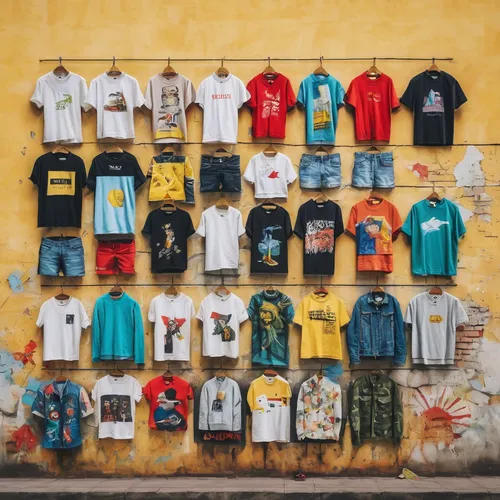 pictures on clothes line,vendors,photos on clothes line,merchandise,havana,clothing,vintage clothing,antigua guatemala,t-shirts,havana cuba,shop,store front,laundry shop,clothes,advertising clothes,shopping icons,t shirts,shirts,inventory,banana box market,Conceptual Art,Graffiti Art,Graffiti Art 04