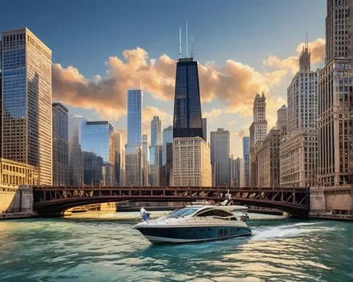 chicago skyline,water taxi,chicago,superyachts,powerboating,cityhopper,chicagoan,chicagoland,citycat,waterfronts,federsee pier,powerboats,speedboats,chartering,dubai marina,speedboat,seaplanes,harbour city,marinemax,tour boat,Art,Classical Oil Painting,Classical Oil Painting 02