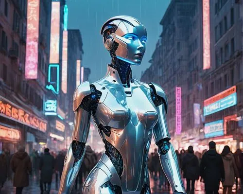 cyberpunk,cyborg,futuristic,humanoid,ai,dystopia,robotic,cybernetics,dystopian,artificial intelligence,robot,cyber,terminator,autonomous,droid,scifi,metropolis,mech,sci fiction illustration,valerian,Conceptual Art,Fantasy,Fantasy 23