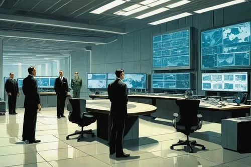 lexcorp,cybertrader,trading floor,cybersquatters,oscorp,computer room,virtualized,the server room,cypherpunk,banking operations,telesystems,modern office,cyberwarfare,control desk,security department,telepresence,data retention,control center,videoconferencing,megacorporation