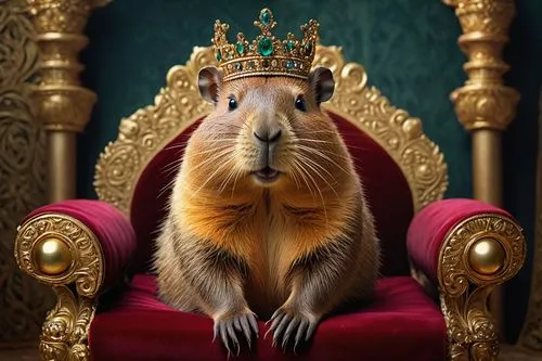 hrh,kingisepp,rodentia,the ruler,king caudata,gold agouti,king crown,regal,monarchic,musical rodent,the crown,heraldic animal,monarchy,imperatore,majestie,queen cage,royal crown,monarchical,nobility,capybara,Conceptual Art,Fantasy,Fantasy 08