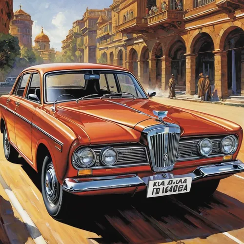 Describe the sleek design and smooth performance of a Volga car.,rover p4,rolls-royce corniche,rover p3,rover p5,rover p6,alfa romeo 1750 berlina,rolls-royce silver seraph,bmw 320,rolls-royce silver d