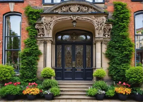 garden door,front gate,wilmslow,front door,house entrance,entranceway,entrances,entryway,doorway,doorstep,ingestre,main door,entrance,ornamental dividers,henry g marquand house,manor,ornate,row of windows,doorways,floral decorations,Photography,Documentary Photography,Documentary Photography 10