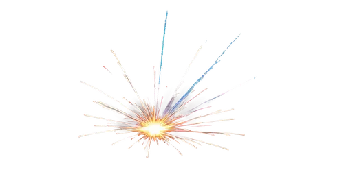 Sparks, firework explosion, vibrant colorful lights, dynamic motion, glowing embers, smoke trails, dark background, shallow depth of field, high contrast, dramatic lighting, close-up composition, abst