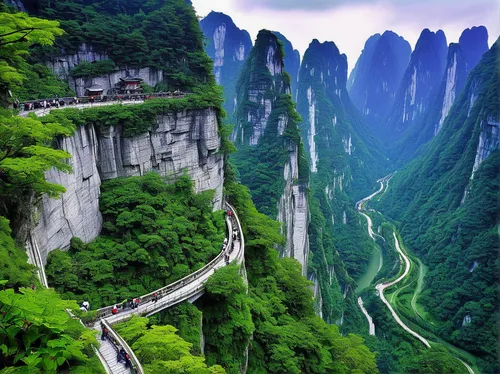 huangshan mountains,zhangjiajie,huangshan maofeng,huashan,guizhou,great wall of china,guilin,mountain highway,steep mountain pass,shaanxi province,valley of death,wuyi,tigers nest,mountainous landscape,mountain road,yunnan,taiwan,yellow mountains,winding roads,china,Illustration,Retro,Retro 23