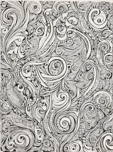 whirlpool pattern,paisley pattern,swirls,coral swirl,coloring page,paisley digital background,swirling,swirl,aluminium foil,paisley,vector spiral notebook,a sheet of paper,aluminum foil,indian paisley pattern,wrinkled paper,marbled,coloring pages,waves circles,sheet drawing,pen drawing,Illustration,Black and White,Black and White 05