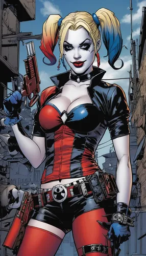 harley quinn,harley,comic book,birds of prey-night,comic books,super heroine,birds of prey,dead pool,comic book bubble,marvel comics,red hood,widow,huntress,comic characters,comic hero,comicbook,comic character,black widow,femme fatale,cruella de ville,Illustration,American Style,American Style 06