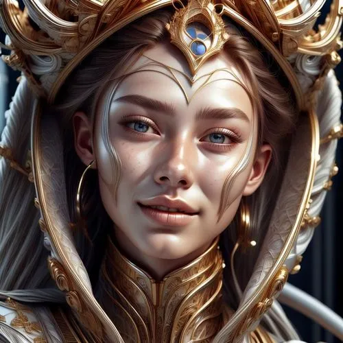 galadriel,rivara,oerth,velika,eressa,talara,frigga,vaivara,fantasy portrait,shadrake,simara,elara,vestal,elona,miramas,gara,surana,kerrii,aslaug,golden crown