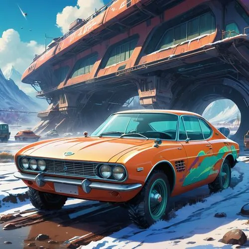 muscle car cartoon,onrush,yenko,alpine drive,roadrunner,alpine,alpine style,runabout,game car,retro vehicle,gulf,muscle car,cutlass,cuda,opala,overland,challenger,american muscle cars,ford galaxie,running car,Illustration,Japanese style,Japanese Style 03