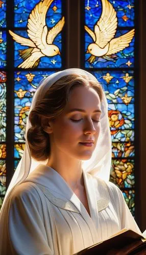 episcopalianism,winslet,hymn book,sarah walker,the prophet mary,novitiate,clergywoman,joan of arc,liturgical,galadriel,holy spirit,annunciation,the annunciation,dove of peace,canticum,jessamine,hymnal,eilonwy,greer the angel,episcopalian,Illustration,Vector,Vector 14