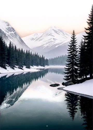 winter lake,winter background,snow landscape,snowy landscape,salt meadow landscape,winter landscape,landscape background,snowy mountains,digital painting,mountainlake,frozen lake,snowy peaks,alpine lake,world digital painting,mountain lake,forest lake,christmas landscape,snowmelt,glacial lake,snowfield,Illustration,Retro,Retro 17