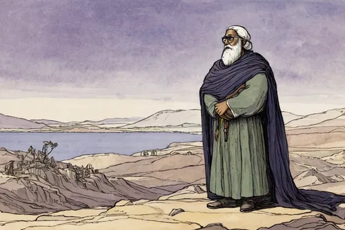 moses,biblical narrative characters,bedouin,genesis land in jerusalem,dead sea scroll,qumran,abraham,twelve apostle,old testament,afar tribe,zoroastrian novruz,persian poet,the abbot of olib,khazne al-firaun,middle eastern monk,king david,amethist,edward lear,trumpet of jericho,ḡalyān,Illustration,Black and White,Black and White 29