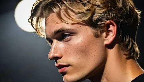 surfer hair,jaw,male model,alex andersee,long blonde hair,blond hair,feathered hair,greek god,austin stirling,blond,codes,rocky,golden haired,hairstyle,semi-profile,close-up,profile,lucus burns,cool blonde,airbrushed,Photography,Black and white photography,Black and White Photography 09