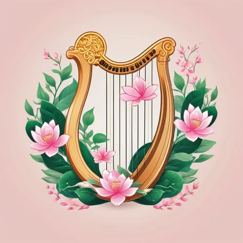 harp with flowers,celtic harp,harp player,harp strings,lyre,harp,harpist,panpipe,musical instrument,mouth harp,ancient harp,musical instrument accessory,harp of falcon eastern,flower background,pan flute,rose flower illustration,flower frame,musical instruments,bowed instrument,flowers png,Unique,Design,Logo Design