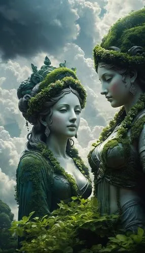 radhakrishna,janmastami,mother earth,ekadashi,rhinemaidens,sanatana,Conceptual Art,Fantasy,Fantasy 11