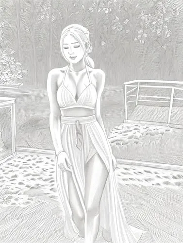 girl in the garden,digital drawing,fashion sketch,fashion illustration,blue jasmine,figure drawing,secret garden of venus,girl drawing,aphrodite,in the garden,drawing mannequin,vintage drawing,bridal 