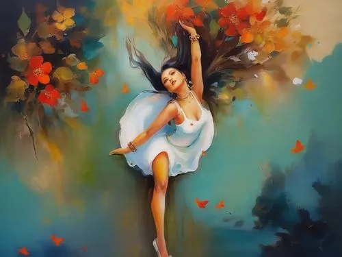 dmitriev,girl with tree,heatherley,nestruev,yuriev,dussel,autumn leaves,ballerina in the woods,art painting,autumn background,evgenia,faerie,donsky,oil painting on canvas,oil painting,chudinov,falling on leaves,jeanneney,the autumn,etty,Illustration,Paper based,Paper Based 04