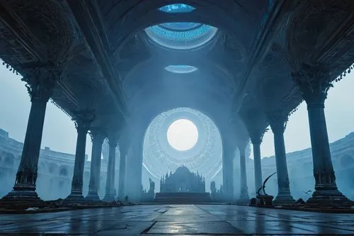 hall of the fallen,theed,thingol,portal,labyrinthian,sanctum,mahavatar,gondolin,tunheim,portals,jotunheim,pillars,games of light,ice castle,imperialis,blue spheres,the pillar of light,khandaq,icewind,conclave,Art,Artistic Painting,Artistic Painting 07