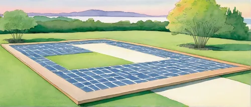 Design a serene modular grid for a zen garden at sunset.,solar field,solar cell,solar farm,photovoltaic cells,photovoltaic system,solar cells,solar battery,solar photovoltaic,solar cell base,solar pan