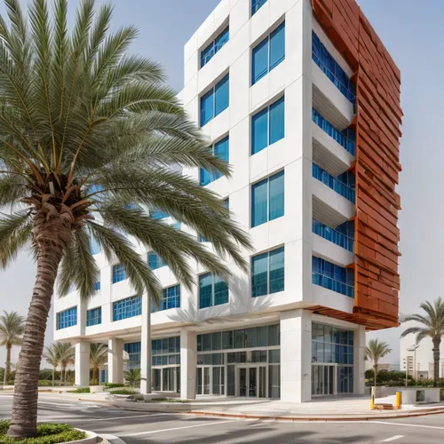 las olas suites,largest hotel in dubai,jbr,the palm,al qurayyah,glass facade,date palms,jumeirah beach hotel,office building,new housing development,jumeirah,modern building,united arab emirates,new b