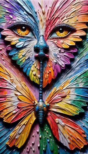 bodypainting,body painting,paper art,owl art,color feathers,alebrije